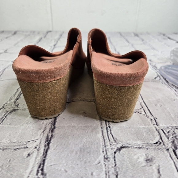 Papillio Birkenstock Namica Rivet nubuck wedge open toe slides sandals - Picture 5 of 10